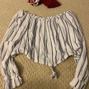 pacsun off the shoulder top